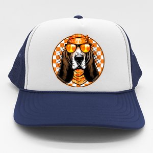 Orange Tennessee Hound College Football Sports Fan Trucker Hat