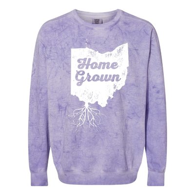 Ohio T Home Grown Roots Oh State Pride Colorblast Crewneck Sweatshirt