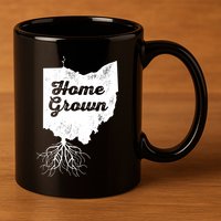 Ohio T Home Grown Roots Oh State Pride 11oz C Handle Ceramic Mug