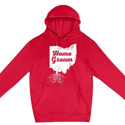 Ohio T Home Grown Roots Oh State Pride Premium Pullover Hoodie