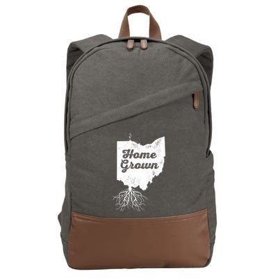 Ohio T Home Grown Roots Oh State Pride Cotton Canvas Backpack