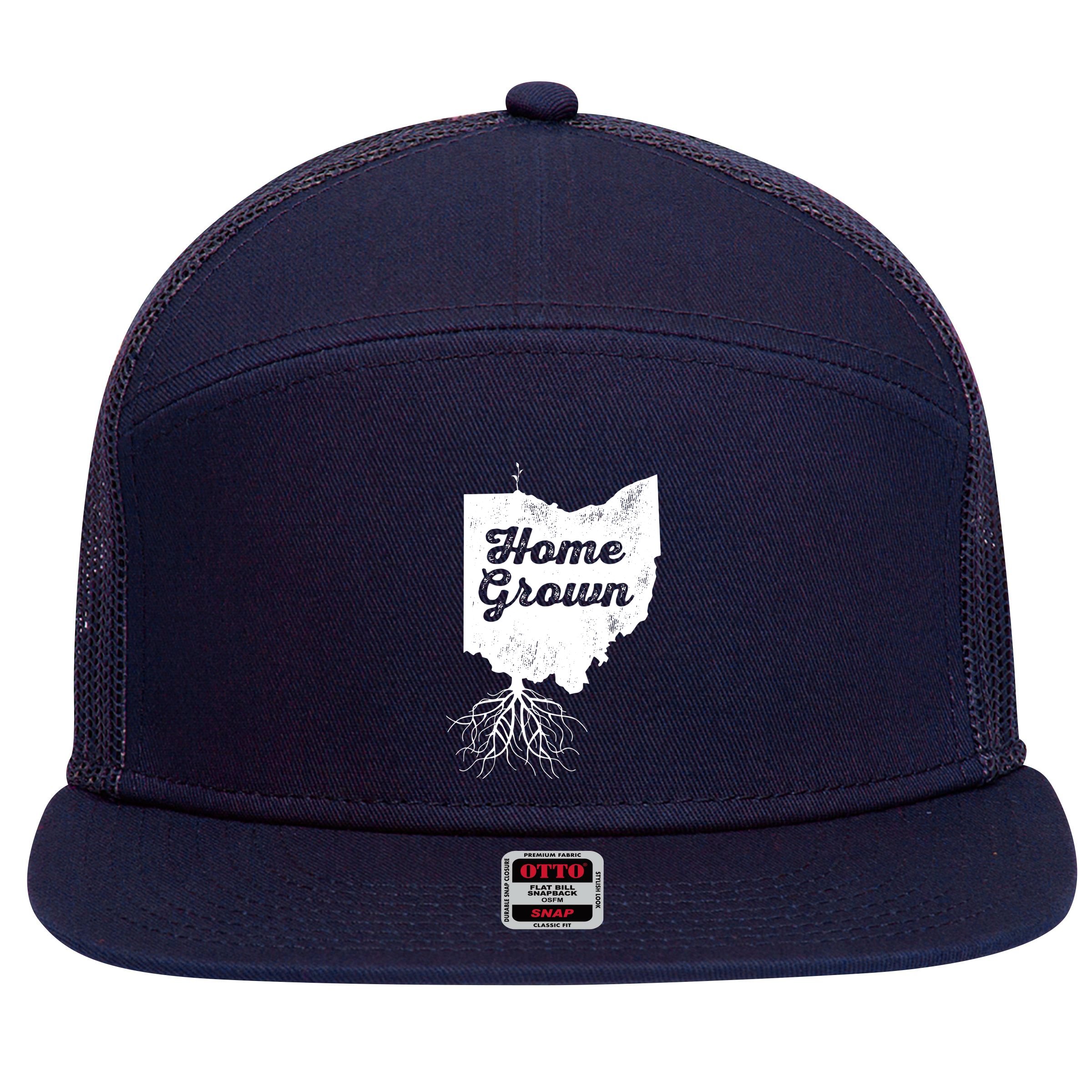 Ohio T Home Grown Roots Oh State Pride 7 Panel Mesh Trucker Snapback Hat