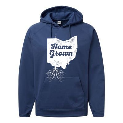 Ohio T Home Grown Roots Oh State Pride Performance Fleece Hoodie