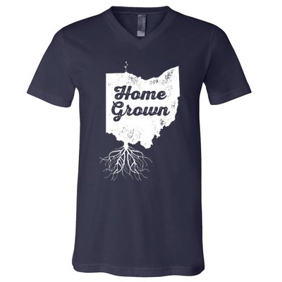 Ohio T Home Grown Roots Oh State Pride V-Neck T-Shirt