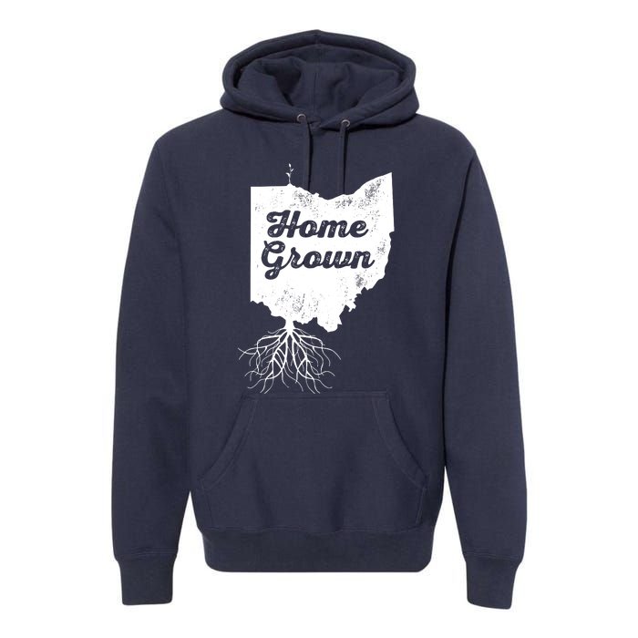 Ohio T Home Grown Roots Oh State Pride Premium Hoodie