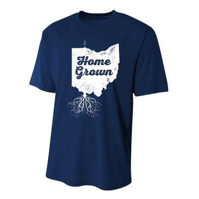 Ohio T Home Grown Roots Oh State Pride Performance Sprint T-Shirt