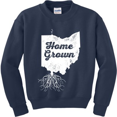 Ohio T Home Grown Roots Oh State Pride Kids Sweatshirt