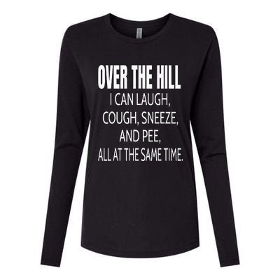 Over The Hill Funny Old People Joke Gag Gift Womens Cotton Relaxed Long Sleeve T-Shirt