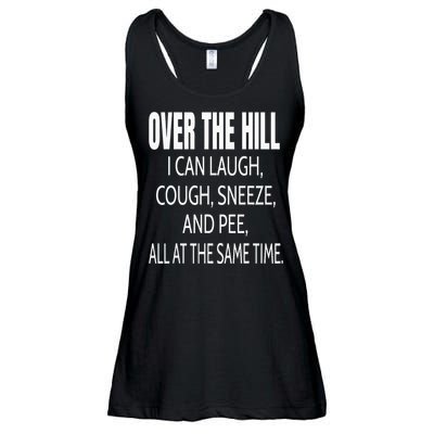 Over The Hill Funny Old People Joke Gag Gift Ladies Essential Flowy Tank