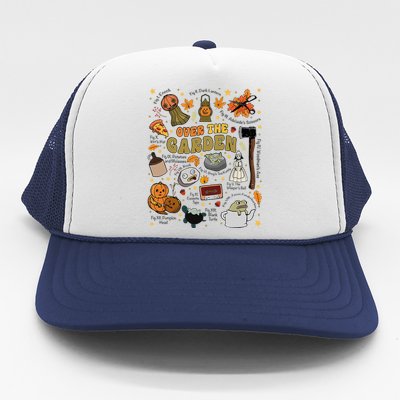 Over The Halloween Garden Wall Pumpkin Fall Thanksgiving Trucker Hat