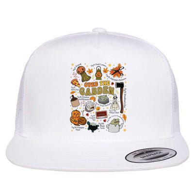 Over The Halloween Garden Wall Pumpkin Fall Thanksgiving Flat Bill Trucker Hat