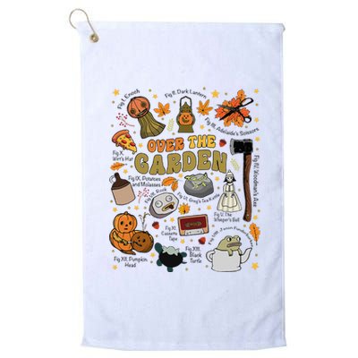 Over The Halloween Garden Wall Pumpkin Fall Thanksgiving Platinum Collection Golf Towel