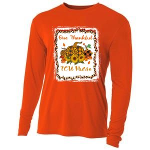 One Thankful Icu Nurse Thanksiving Blessed Teacher Gift Cooling Performance Long Sleeve Crew