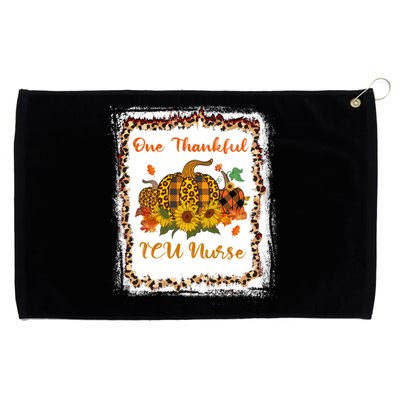 One Thankful Icu Nurse Thanksiving Blessed Teacher Gift Grommeted Golf Towel