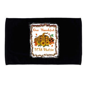 One Thankful Icu Nurse Thanksiving Blessed Teacher Gift Microfiber Hand Towel