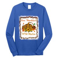 One Thankful Icu Nurse Thanksiving Blessed Teacher Gift Long Sleeve Shirt