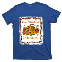 One Thankful Icu Nurse Thanksiving Blessed Teacher Gift T-Shirt