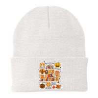 One Thankful Infant Teacher Thanksgiving Retro Groovy Fall Knit Cap Winter Beanie