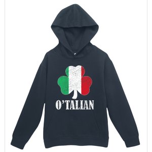 O Talian Italian Funny St Patricks Day Italia Shamrock Flag Urban Pullover Hoodie