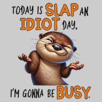Otter Today Is Slap An Idiot Day IM Gonna Be Busy Tie-Dye T-Shirt