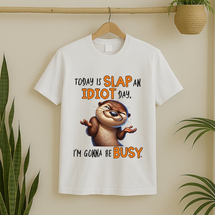 Otter Today Is Slap An Idiot Day IM Gonna Be Busy T-Shirt