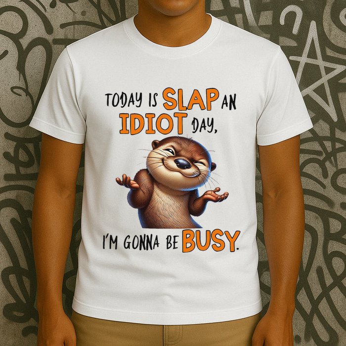 Otter Today Is Slap An Idiot Day IM Gonna Be Busy T-Shirt