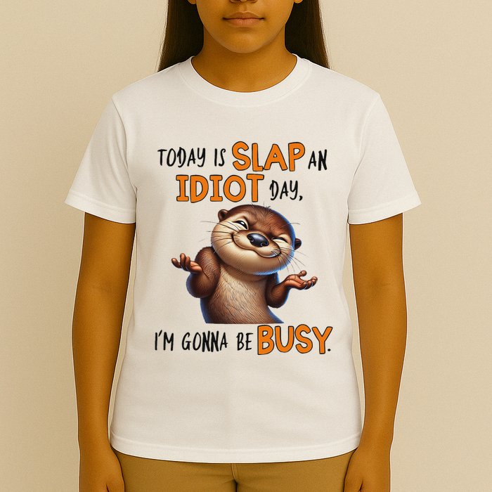 Otter Today Is Slap An Idiot Day IM Gonna Be Busy T-Shirt