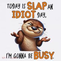 Otter Today Is Slap An Idiot Day IM Gonna Be Busy Beanie