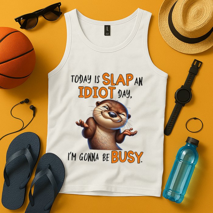 Otter Today Is Slap An Idiot Day IM Gonna Be Busy Tank Top