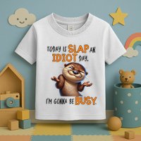 Otter Today Is Slap An Idiot Day IM Gonna Be Busy Toddler T-Shirt