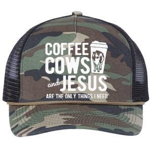 Only Things I Need Farming Farm Cow Retro Rope Trucker Hat Cap