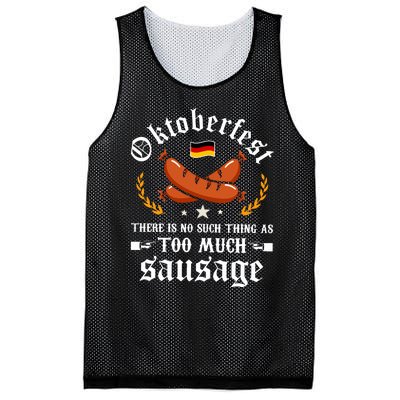 Oktoberfest There Is No Such Thing As Too Much Sausage Mesh Reversible Basketball Jersey Tank