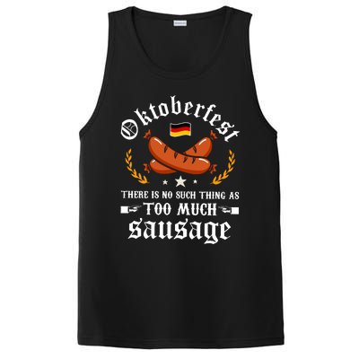 Oktoberfest There Is No Such Thing As Too Much Sausage PosiCharge Competitor Tank