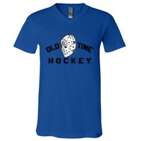 Old Time Ice Hockey Vintage Goalie Mask Great Gift V-Neck T-Shirt