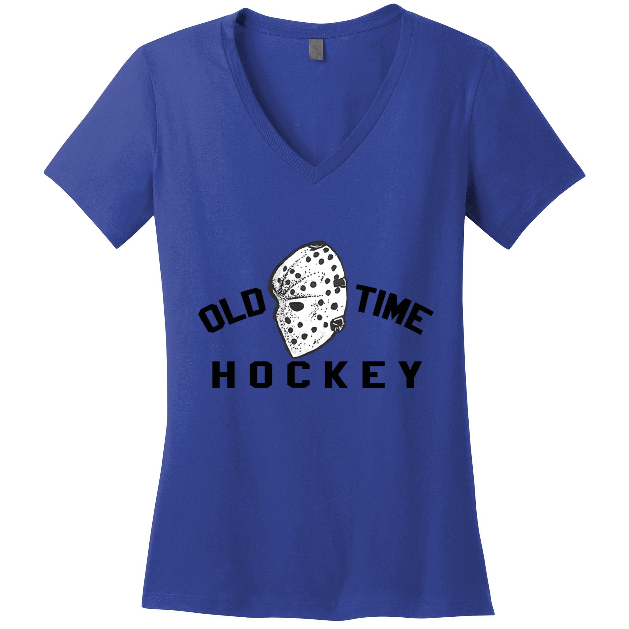 Old Time Ice Hockey Vintage Goalie Mask Great Gift Women's V-Neck T-Shirt