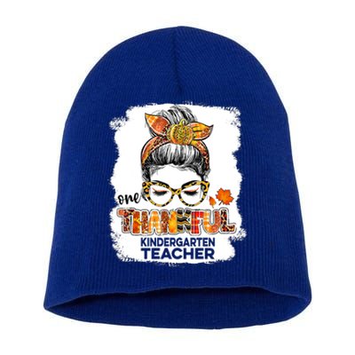 One Thankful Kindergarten Teacher Thankgiving Day Love Meaningful Gift Short Acrylic Beanie