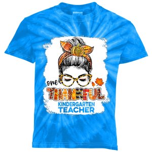 One Thankful Kindergarten Teacher Thankgiving Day Love Meaningful Gift Kids Tie-Dye T-Shirt