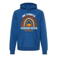 One Thankful Kindergarten Teacher Thanksgiving Kindergarten Gift Premium Hoodie