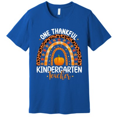 One Thankful Kindergarten Teacher Thanksgiving Kindergarten Gift Premium T-Shirt