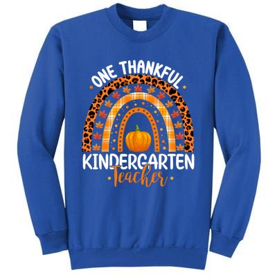 One Thankful Kindergarten Teacher Thanksgiving Kindergarten Gift Tall Sweatshirt