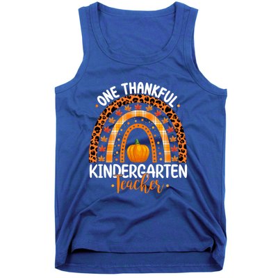 One Thankful Kindergarten Teacher Thanksgiving Kindergarten Gift Tank Top