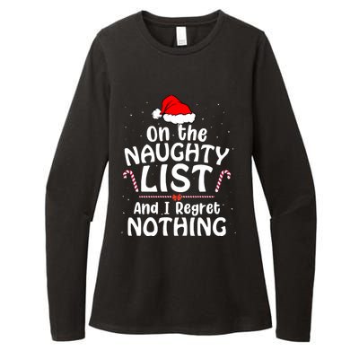 On The List Of Naughty And I Regret Nothing Christmas Womens CVC Long Sleeve Shirt