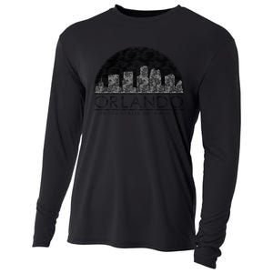 Orlando Texturized Logo Cooling Performance Long Sleeve Crew