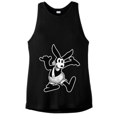 Oswald The Lucky Rabbit Original Vintage Cartoon 1927 Ladies PosiCharge Tri-Blend Wicking Tank