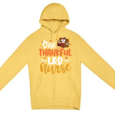 One Thankful L And D Nurse Turkey Leopard Plaid Thanksgiving Gift Premium Pullover Hoodie