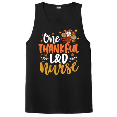 One Thankful L And D Nurse Turkey Leopard Plaid Thanksgiving Gift PosiCharge Competitor Tank