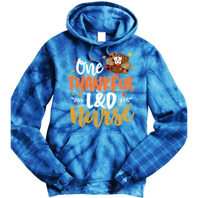 One Thankful L And D Nurse Turkey Leopard Plaid Thanksgiving Gift Tie Dye Hoodie