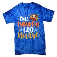 One Thankful L And D Nurse Turkey Leopard Plaid Thanksgiving Gift Tie-Dye T-Shirt