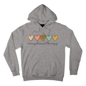 Occupational Therapist Leopard Heart Occupational Therapy Tall Hoodie