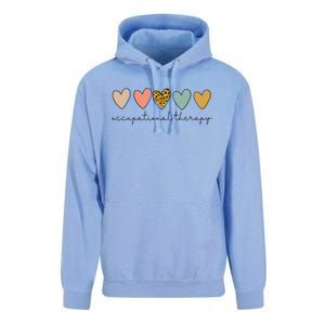 Occupational Therapist Leopard Heart Occupational Therapy Unisex Surf Hoodie